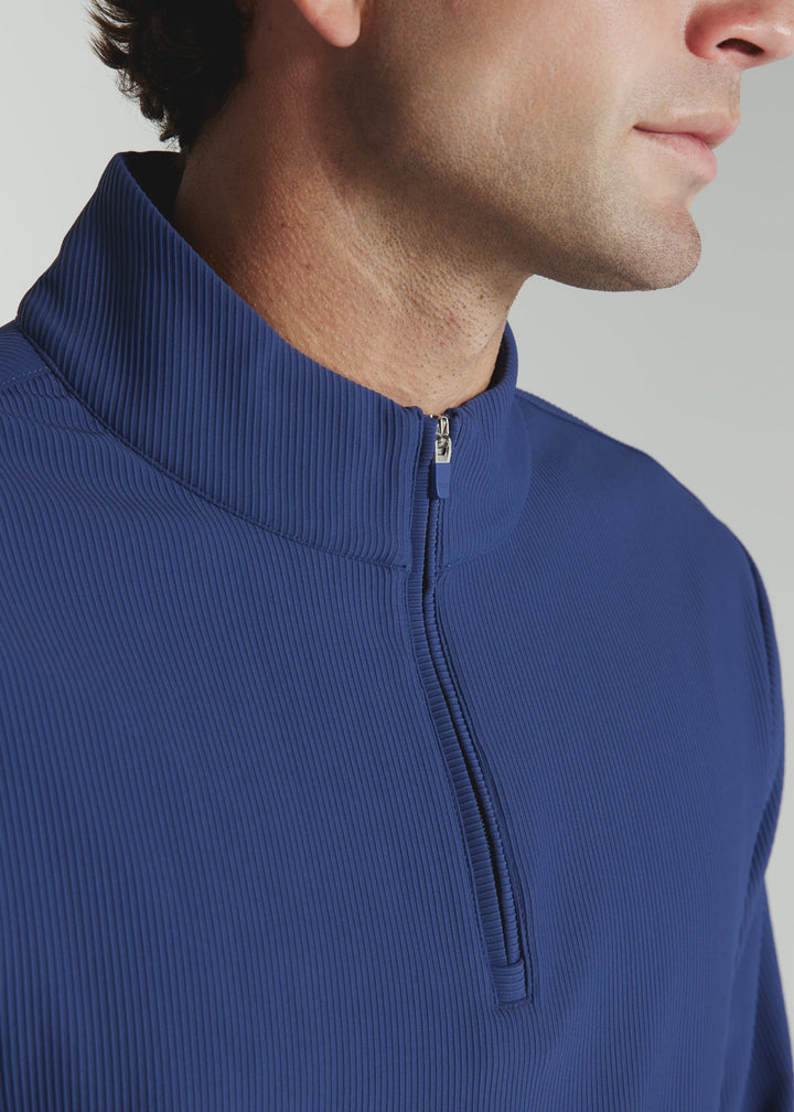 DRIFT QUARTER ZIP PULLOVER - ISLAND BLUE