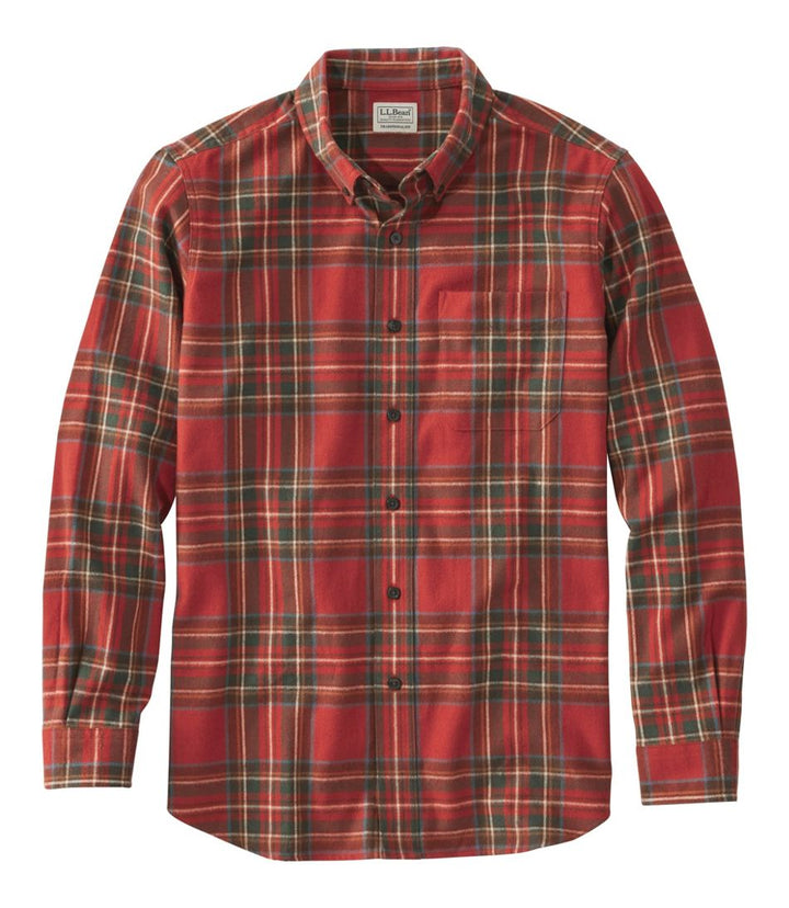 Long Sleeve Scotch Plaid Flannel Shirt - Antique Royal Stewart