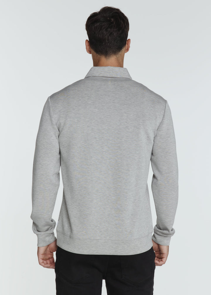 REV LONG SLEEVE POLO LONG SLEEVE POLO - HEATHER GREY