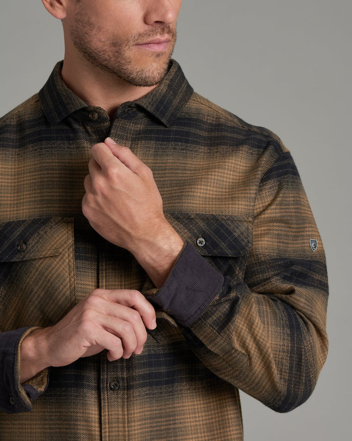 Rydr Flannel Long Sleeve Tall - Dark Sand
