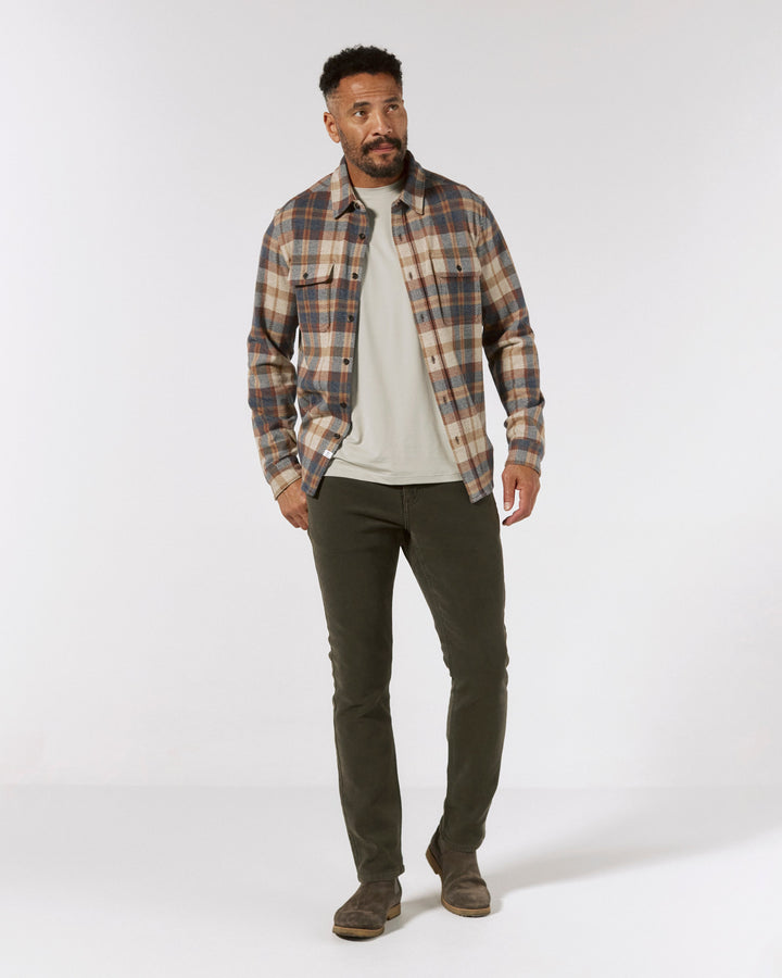 GENERATION LONG SLEEVE SHIRT LONG SLEEVE BUTTON UP - TAN