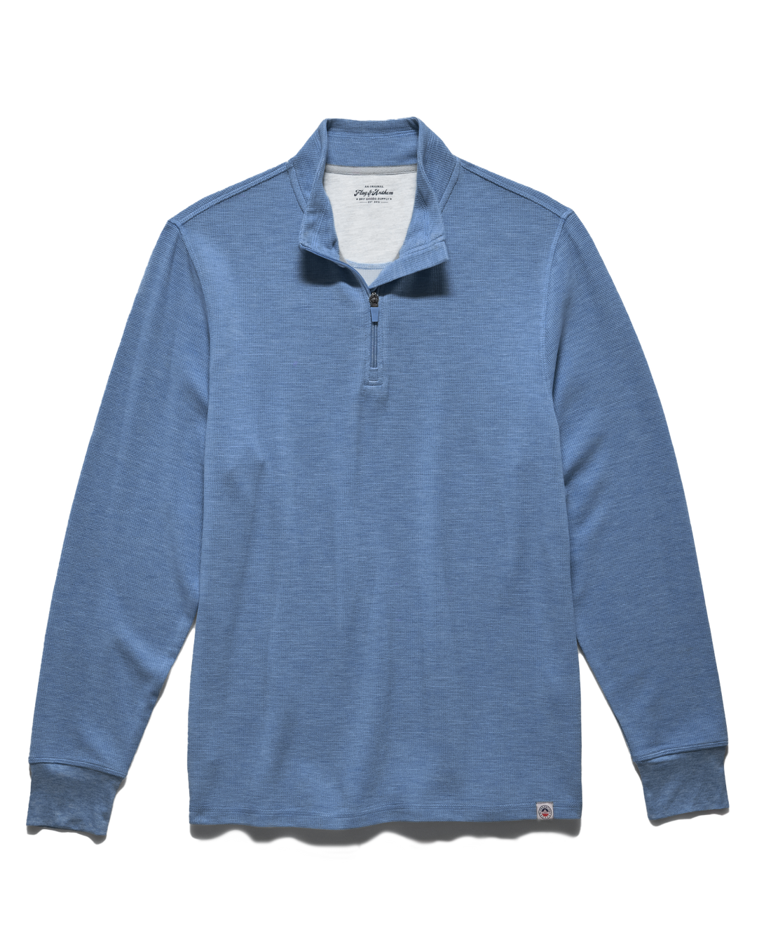 SUMMIT SUPER SOFT WAFFLE 1/4 MOCK NECK - MEDIUM NAVY HEATHER