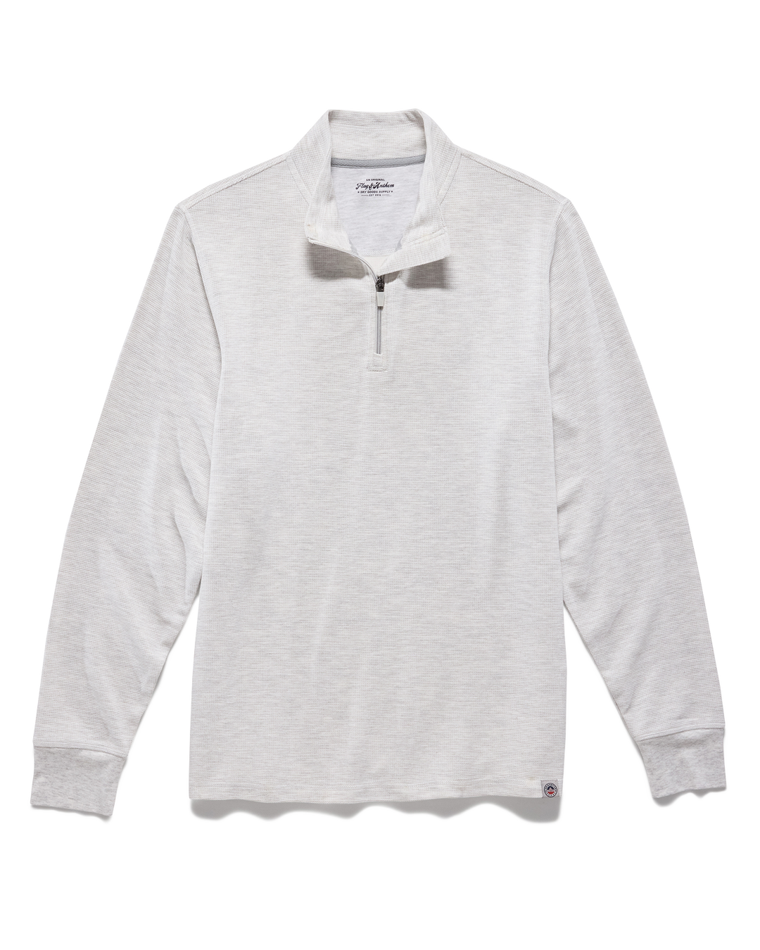 SUMMIT SUPER SOFT WAFFLE 1/4 MOCK NECK - LIGHT GREY HEATHER