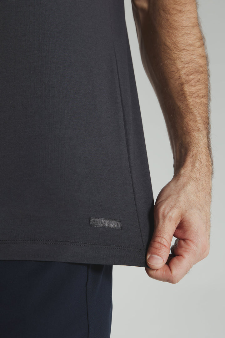 MODAL CREW NECK TEE SHORT SLEEVE TEE - CHARCOAL