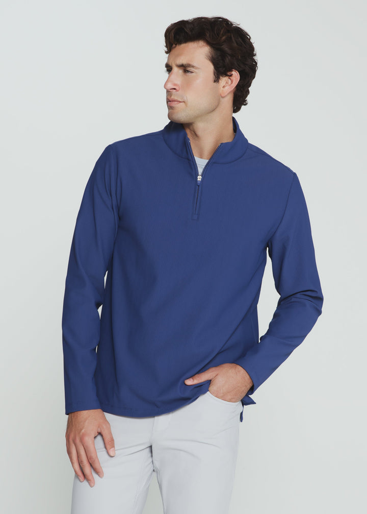 DRIFT QUARTER ZIP PULLOVER - ISLAND BLUE