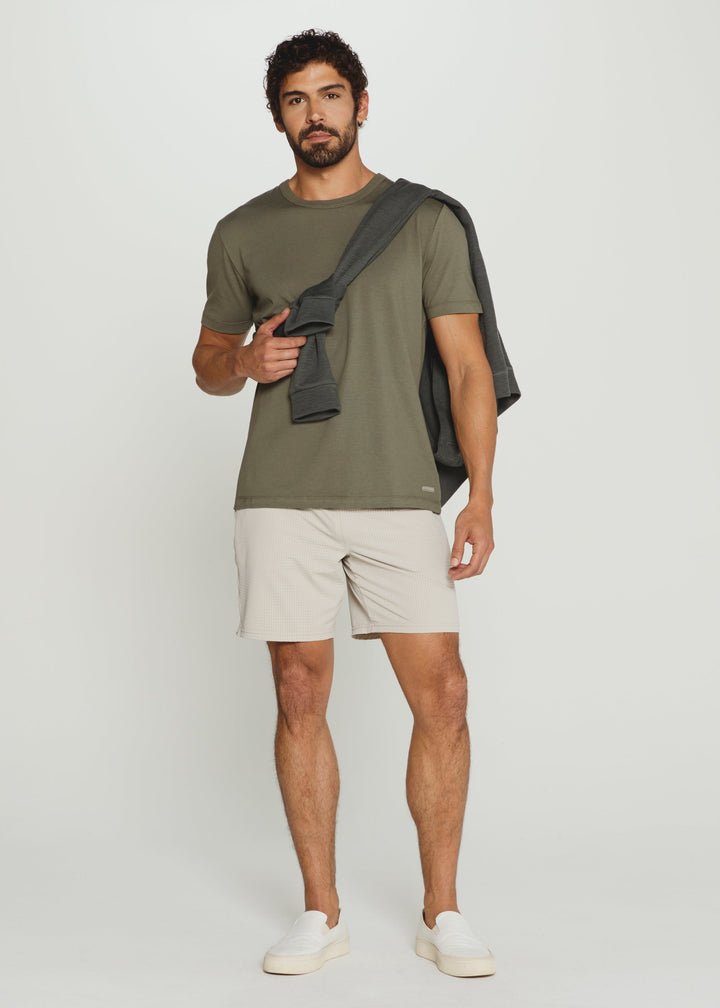 MODAL CREW NECK TEE SHORT SLEEVE TEE - MOSS GREEN