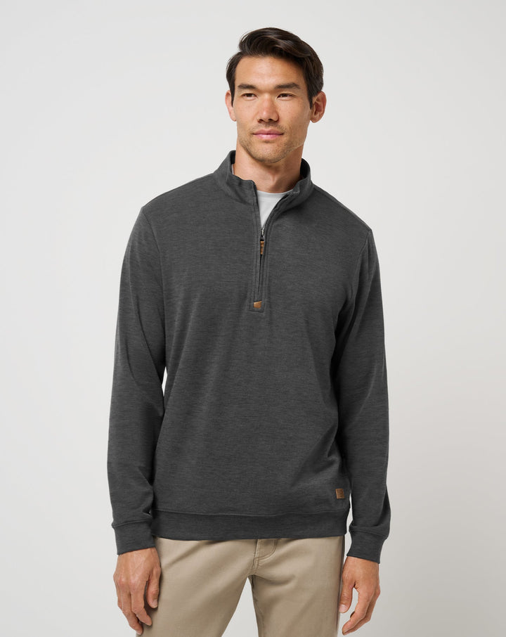 Cloud Sweater 1/4 Zip - Heather Black