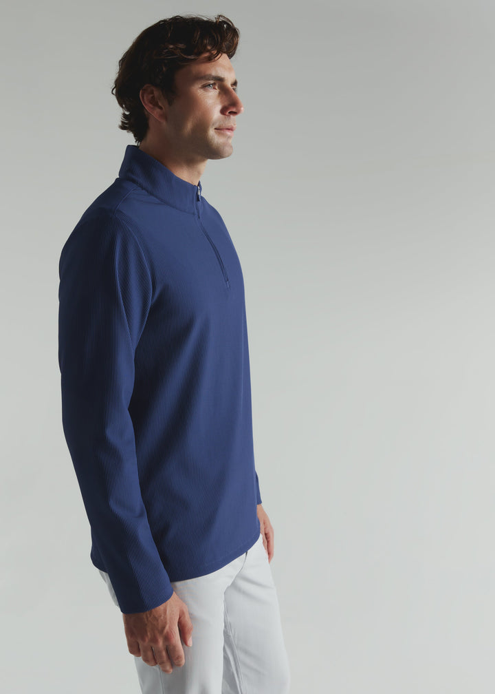 DRIFT QUARTER ZIP PULLOVER - ISLAND BLUE