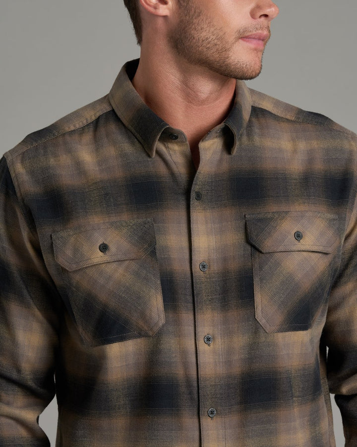 Dillinngr Flannel Long Sleeve - Dark Sand