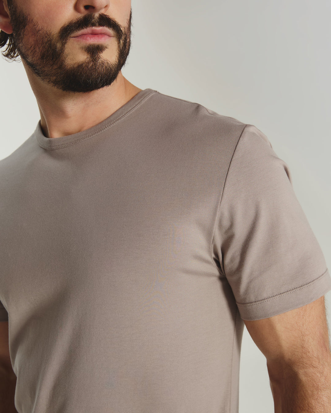 MODAL CREW NECK TEE SHORT SLEEVE TEE - SMOKEY TAUPE