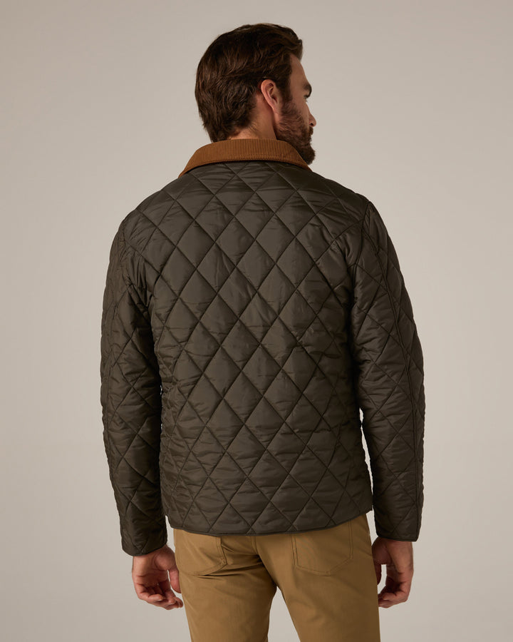 RUSHMORE QUILTED JACKET PUFFER JACKET - OLIVE
