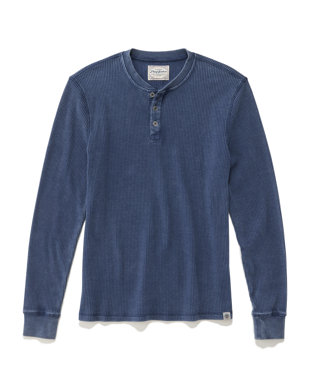 VINTAGE SOFT WAFFLE HENLEY - NAVY
