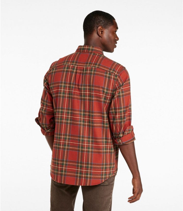 Long Sleeve Scotch Plaid Flannel Shirt - Antique Royal Stewart