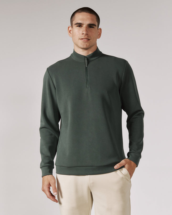 REV QUARTER-ZIP PULLOVER - BASIL