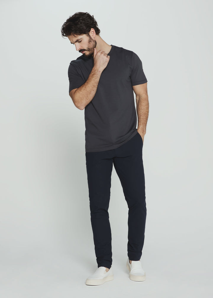 MODAL CREW NECK TEE SHORT SLEEVE TEE - CHARCOAL