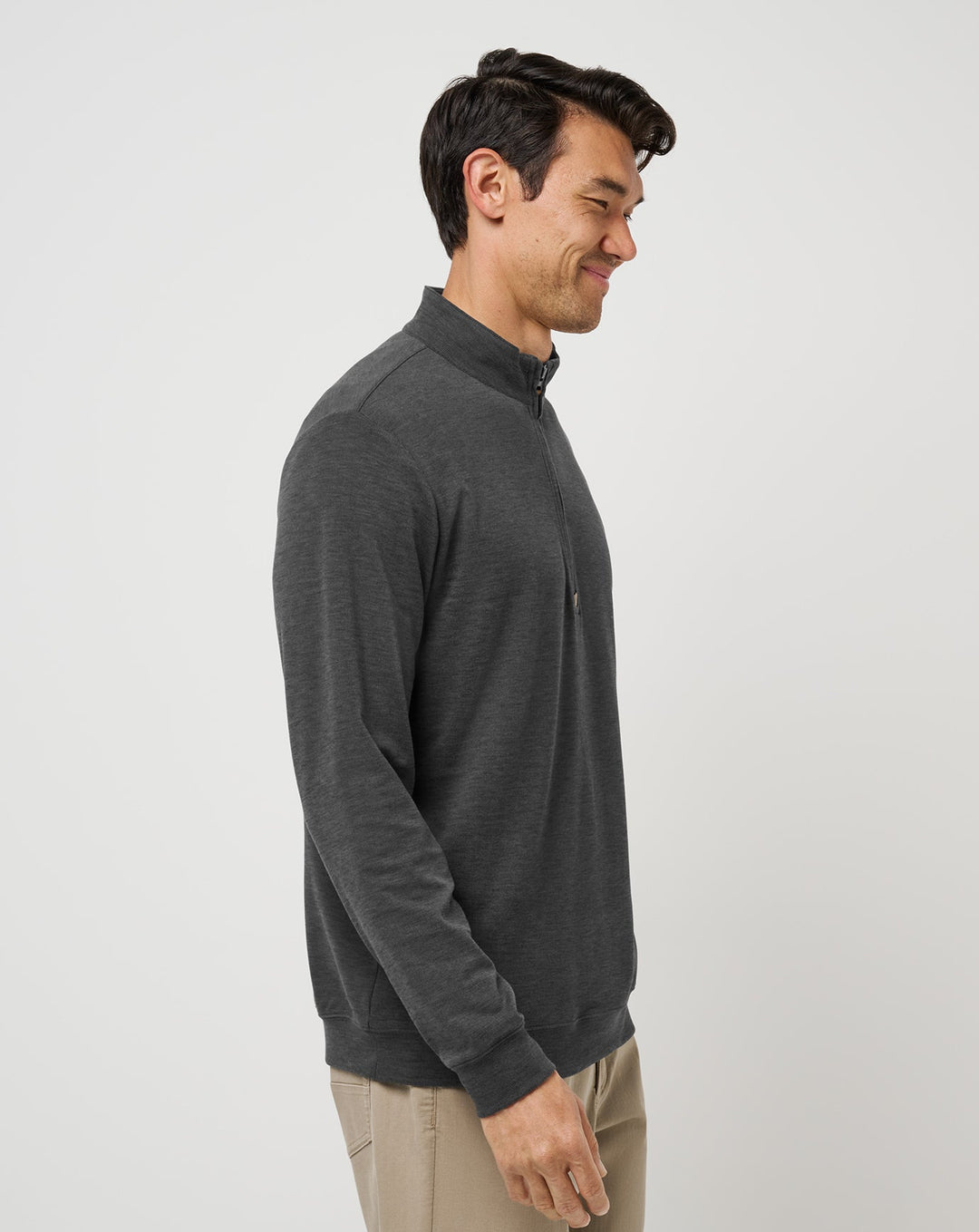 Cloud Sweater 1/4 Zip - Heather Black