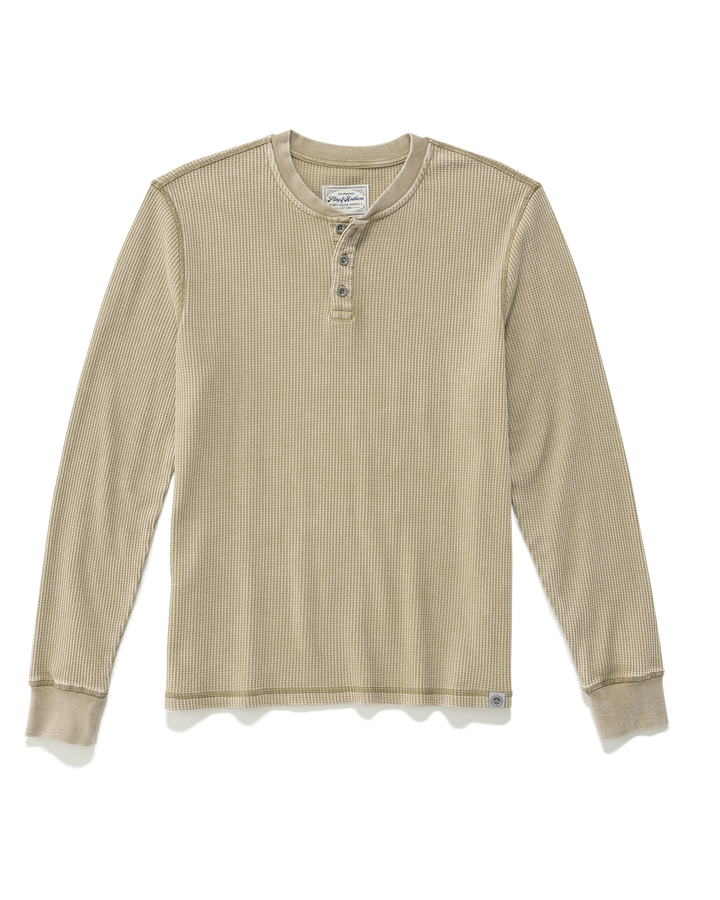 VINTAGE SOFT WAFFLE HENLEY - TAN
