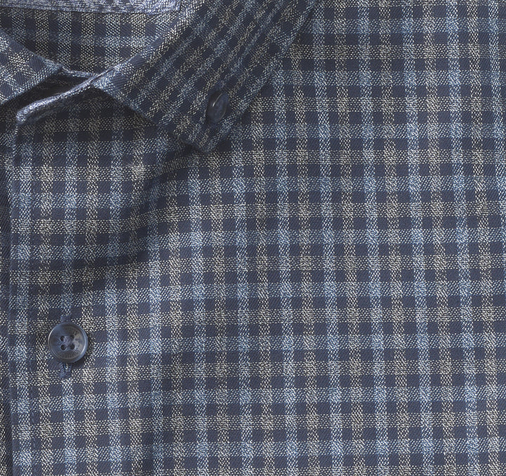 OVATION NON-IRON DRESS SHIRT - NAVY DUAL
