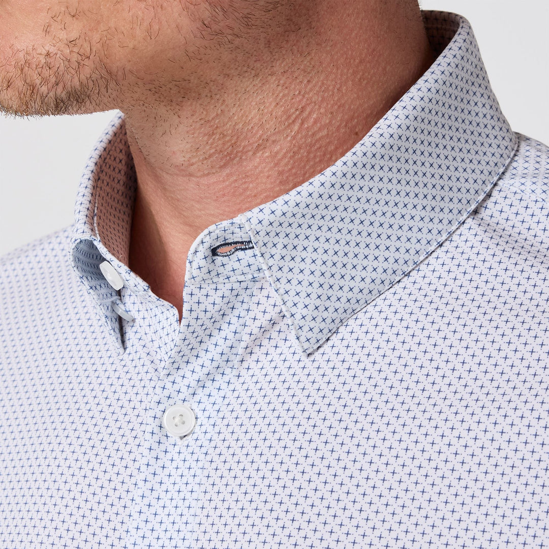 LS Dress Shirt - White Plus Print
