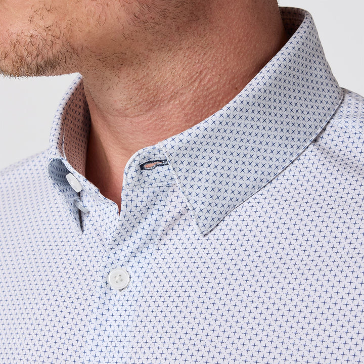 LS Dress Shirt - White Plus Print