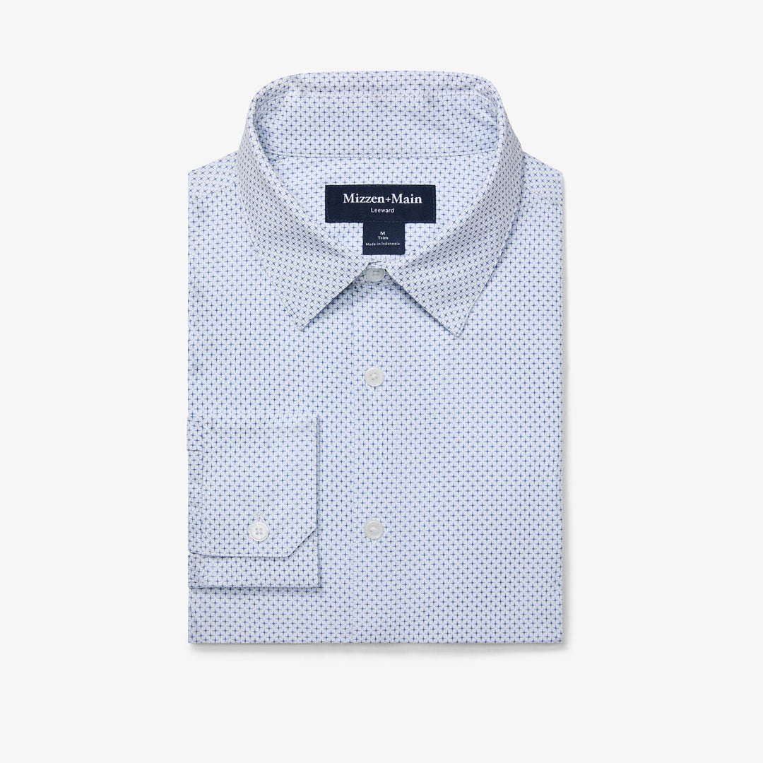 LS Dress Shirt - White Plus Print