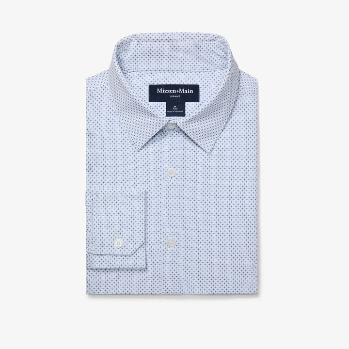 LS Dress Shirt - White Plus Print