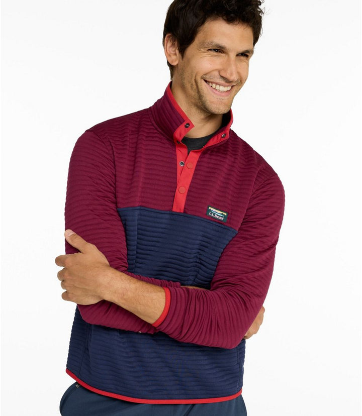 Airlight Knit Pullover Colorblock - Bordeaux/Classic Navy