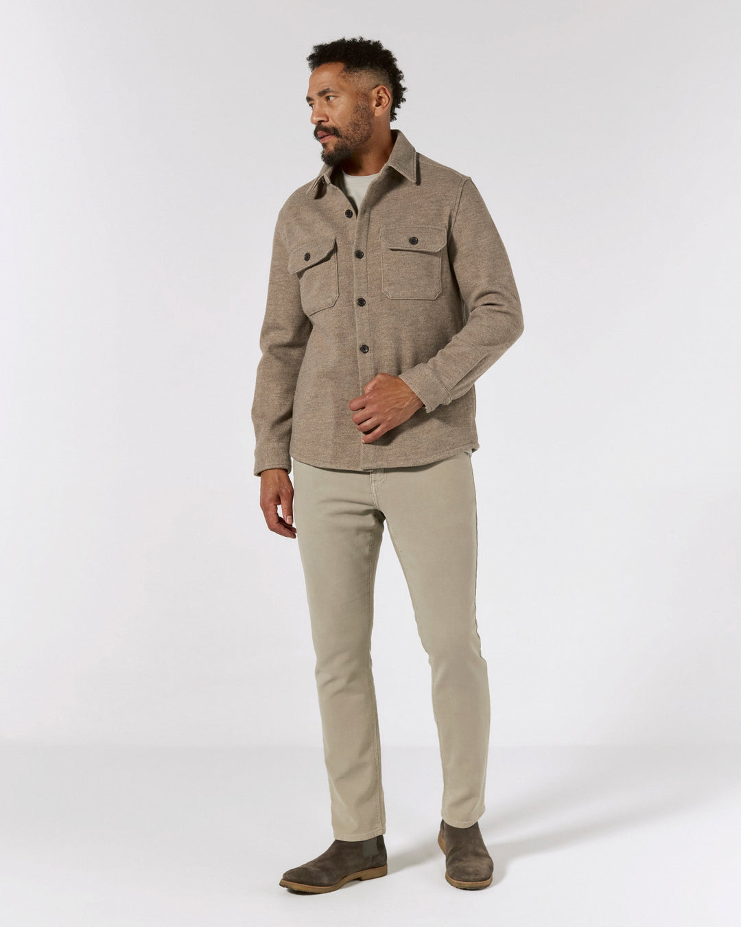 GENERATION MELANGE SHACKET - TAUPE