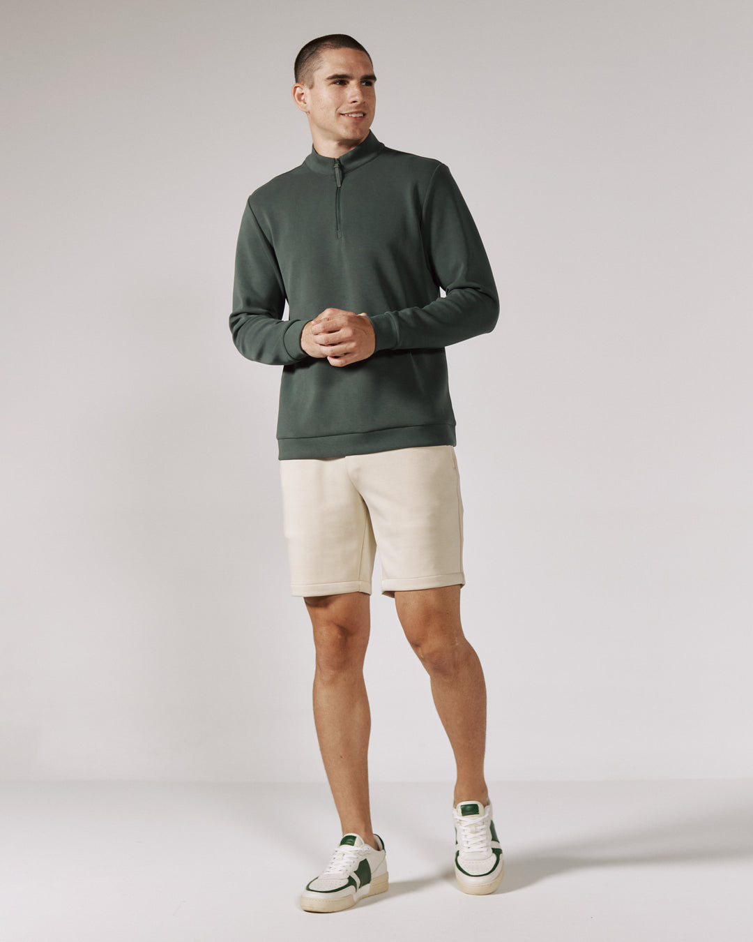 REV QUARTER-ZIP PULLOVER - BASIL