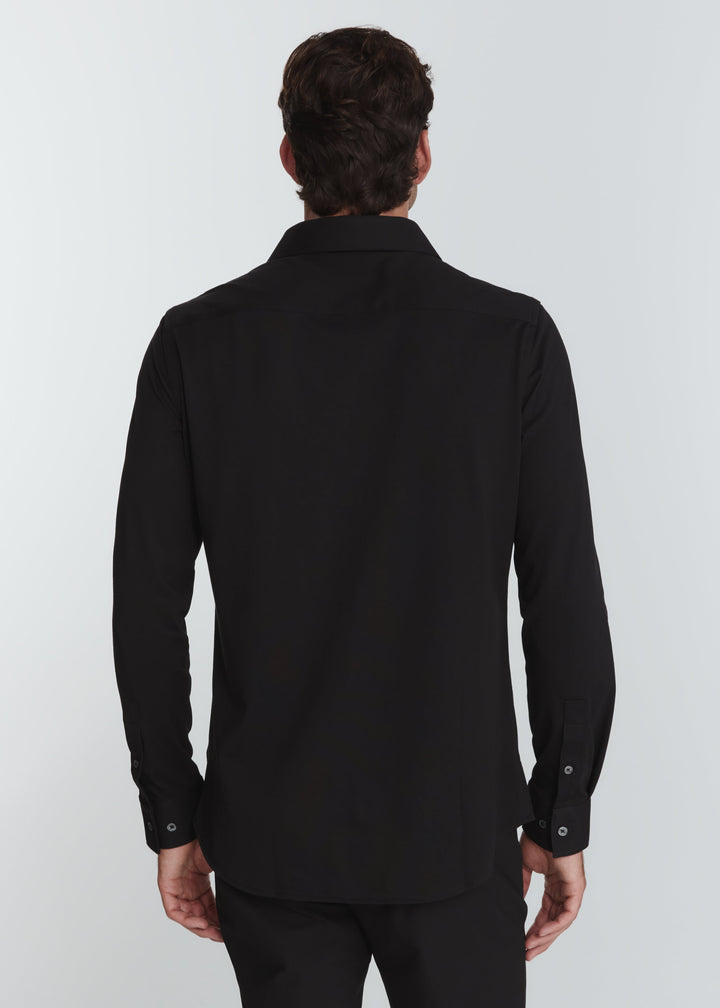 GIRONA LONG SLEEVE SHIRT LONG SLEEVE BUTTON UP - BLACK