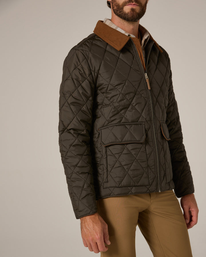 RUSHMORE QUILTED JACKET PUFFER JACKET - OLIVE