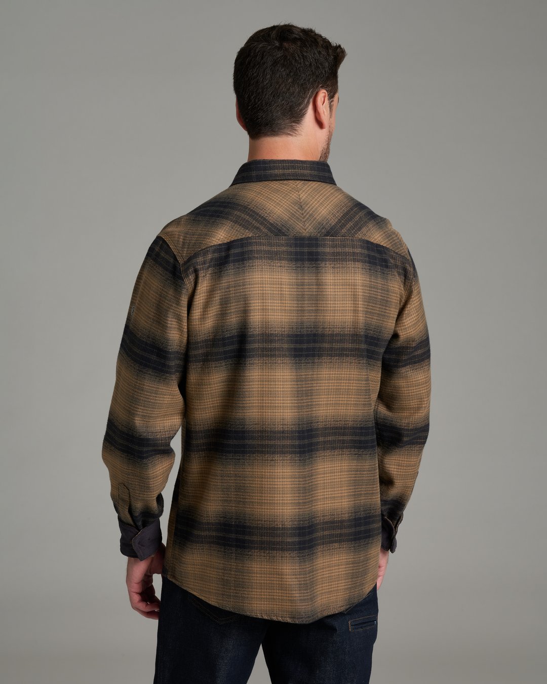 Rydr Flannel Long Sleeve Tall - Dark Sand