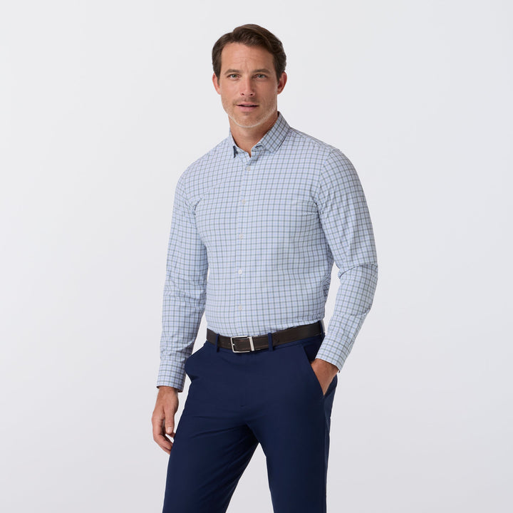Leeward LS Dress Shirt - Hemlock Miles Plaid