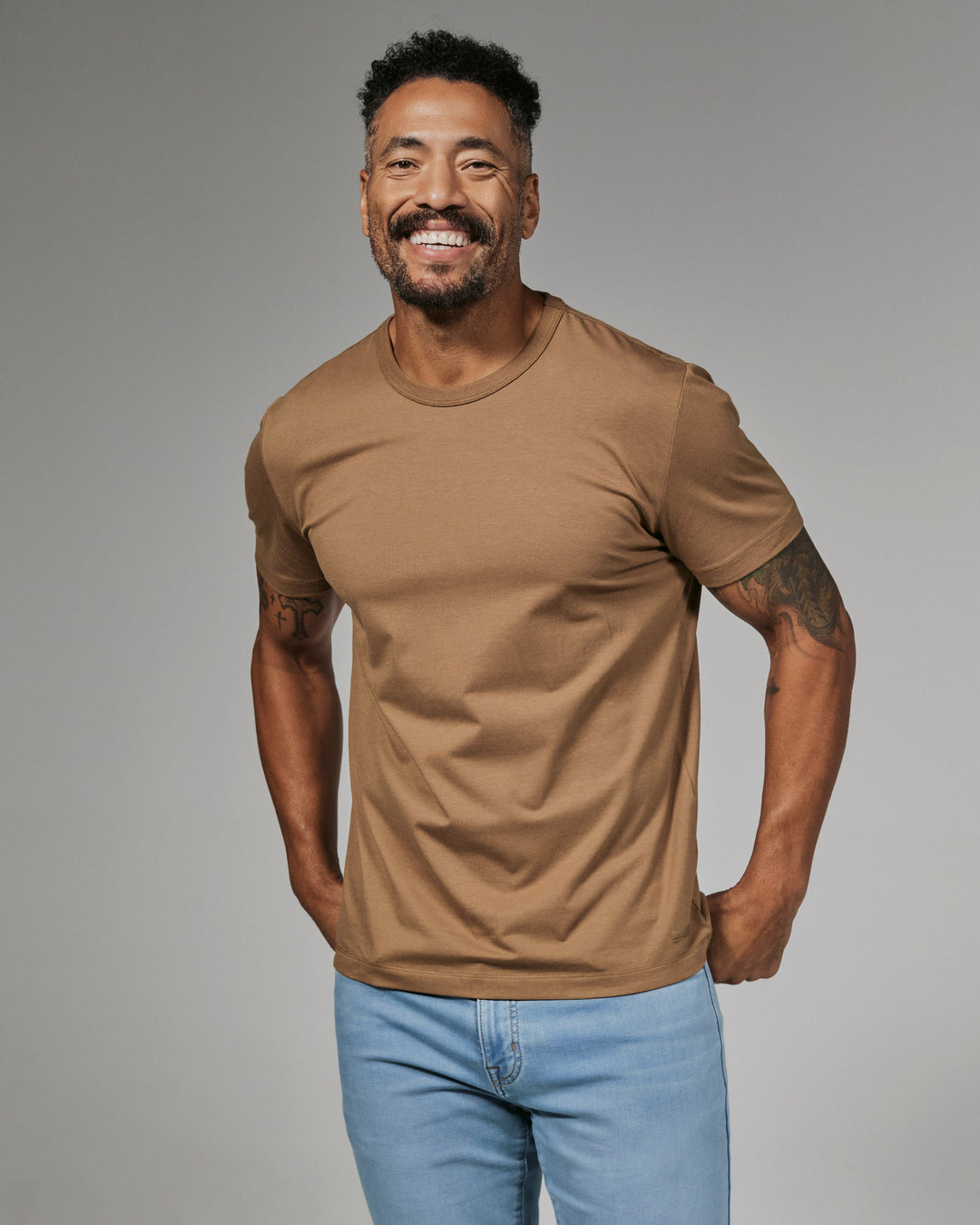 MODAL CREW NECK TEE SHORT SLEEVE TEE - DESERT