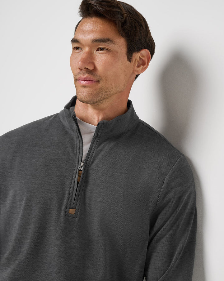 Cloud Sweater 1/4 Zip - Heather Black