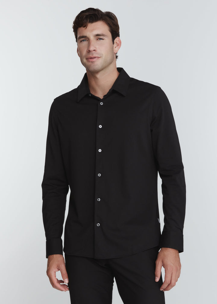 GIRONA LONG SLEEVE SHIRT LONG SLEEVE BUTTON UP - BLACK