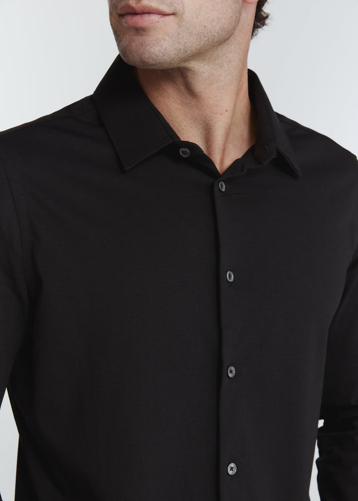 GIRONA LONG SLEEVE SHIRT LONG SLEEVE BUTTON UP - BLACK