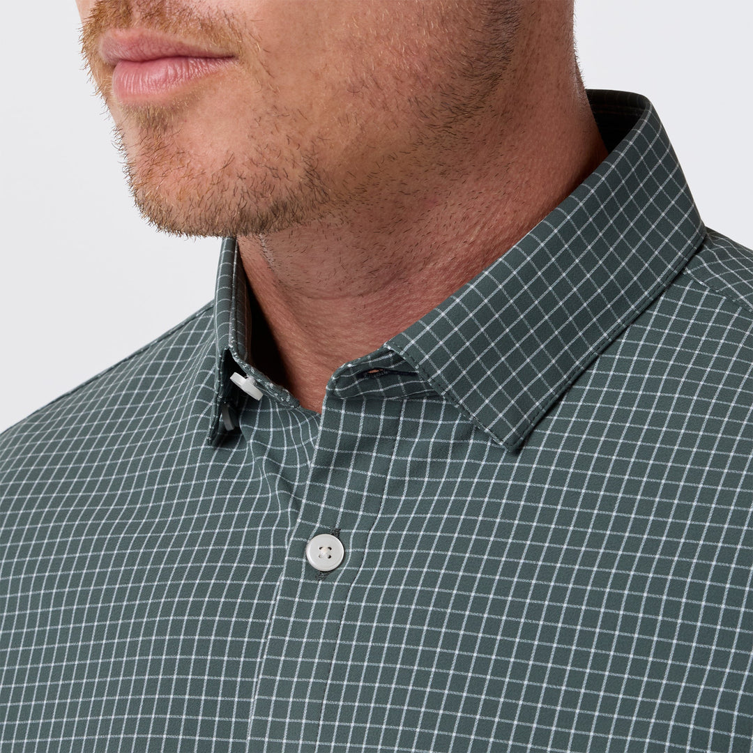 Leeward No Tuck LS Dress Shirt - Hemlock Charles Grid